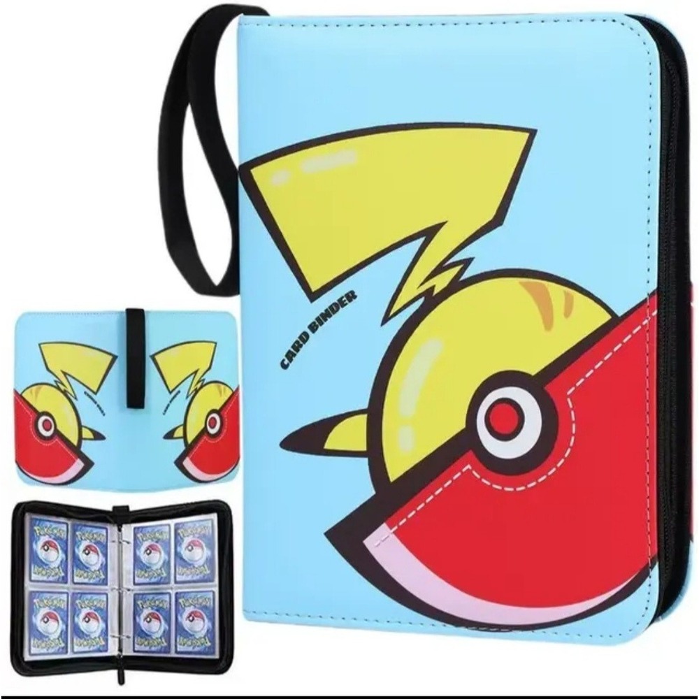 Pokémon Card Binder Zipper Game Card Collection Bag Pokémon 4-Pocket 400 Cards